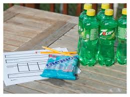 Put one or two mentos in a balloon and attach the balloon to the top of one of the smaller bottles of soda. Classic Science Mentos And Soda Experiment