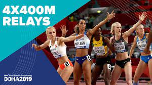 Start lines are thus staggered over a greater distance than in. Men S And Women S 4x400m Relay Finals World Athletics Championships Doha 2019 Youtube