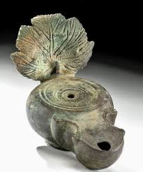 Foundation deposits were prevalent in the ancient world, and were intended for luck, and to ensure the continued existence of the building and its occupants, baruch and levy added. Lot Art Late Roman Byzantine Bronze Oil Lamp W Leaf Handle