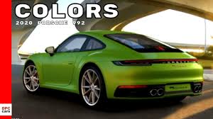 2020 porsche 992 911 carrera s colors