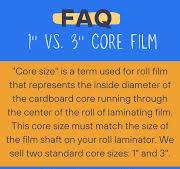 3" Core Wide Format Hot Laminating Film *Price per roll