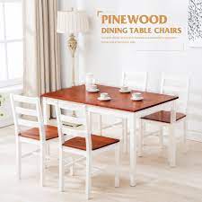 Mecor dining chairs set of 4,kitchen leather chair with solid wood legs leather padded dining room furniture brown< /p>. Pine Dining Room Table And Chairs Off 60