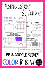 Perimeter Area Whole Numbers Fractional Sides Powerpoint Google Classroom Distance Learning Upper Elementary Math Distance Learning Elementary