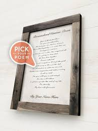 Do it yourself framing winnipeg. Framed Personalized Canvas Poem Custom Poem Print Custom Etsy Rustic Frames Frame Barn Wood Frames