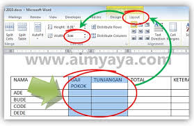 Cara Membuat Ukuran Kolom Tabel Yang Presisi Di Ms Word 2010 Cara Aimyaya Cara Semua Cara