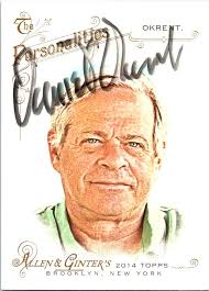 Daniel Okrent autographed trading card (Roto, Rotisserie Fantasy Baseball  Co-Creator) 2014 Topps Allen & Ginters #160