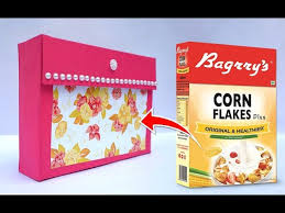 Although, how cute would it be to write 'i love you dad' at the bottom of the bowl for him to find when he finishes his cereal every morning? Easy Best Out Of Waste Craft Ideas From Cornflakes Box Reuse Cereal Box Craft Recycled Craft Youtube