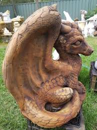 Maybe you would like to learn more about one of these? Large Dragon Sitting Concrete Garden Statue Ornament