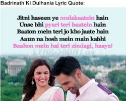 Humsafar Lyrics Badrinath Ki Dulhania Movie Song Latest Hindi Movie Songs Lyrics Videos Does it mean anything special hidden between the lines to you? humsafar lyrics badrinath ki dulhania
