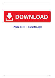 Opera mini is an internet browser that uses opera servers to. Opera Mini Handler Download Yellowunion