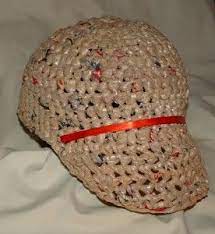 Recycled Plastic Baseball Cap My Recycled Bags Com Plastic Bag Crochet Crochet Plastic Crochet Hats