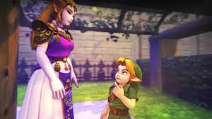 link, princess zelda, young link, nintendo, the legend of zelda, the legend  of zelda: ocarina of time, hand on head, animated, artist request, sound,  source filmmaker (medium), video, 1boy, 1girl, 3d, age