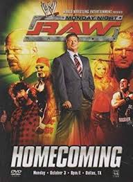 Results archive dating back from 2002 until today. Wwe Raw Homecoming Wikipedia