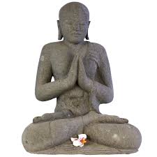 wuona Objects balinesische Estatua 68 cm lava piedra piedra escultura  sentado rezando : Amazon.es: Hogar y cocina