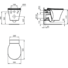 Avec un wc suspendu, il devient facile de gagner de la place et de styliser la salle de bains ou les toilettes. Ideal Standard Ensemble Cuvette Wc Suspendue Connect Air Technologie Aquablade Abattant Frein De Chute Distriartisan