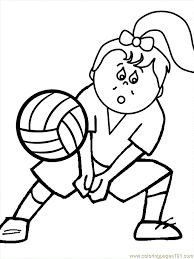 Coloring pages color free printable volleyball coloring pages for kids. Volleyball Pictures Coloring Home