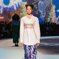 Clair Parker, the Tiwi fashion designer behind the label Clair Helen,  proudly debuted her 'Veins' collection at Melbourne Fashion Week and  expressed her pride in working alongside other talented Indigenous  creatives at