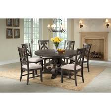 90cm round dining table and 4 tulip chairs set padded grey kitchen cafe uk white. Picket House Furnishings Stanford Round 7pc Dining Set Round Table 6 Chairs Walmart Com Walmart Com