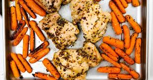 Easy Honey Mustard Chicken Slender Kitchen Recipe Honey Mustard Chicken Mustard Chicken Thighs Honey Mustard Chicken Thighs