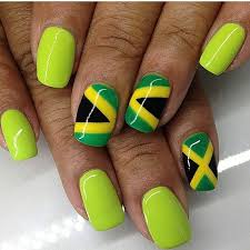 Jamaican Inspired Nail Art Rasta Nails Jamaica Nails Vacation Nails