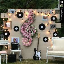 Celebrate the best music festivals of the summer with this good vibes outdoor party. Music Theme Wedding Backdrop Pretty Designs Music Themed Wedding Music Themed Parties Music Party