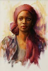 Ebony By Suellen Mccrary Oil 21 X 14 Potrait Painting Portrait Painting Art