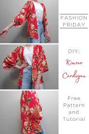 Here's another super easy tutorial! Diy Kimono Style Cardigan Diy Sewing Clothes Diy Kimono Kimono Sewing Pattern