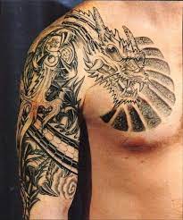 A small dragon tattoo on the wrist is a good choice for women and a big dragon tattoo on the shoulder or forearm is a good option for men. Chinese Dragon Shoulder Tattoo Venice Tattoo Art Designs Dragon Tattoo Shoulder Tattoo Dragon Sleeve Tattoos
