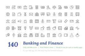 140 Banking And Finance Line Icons Banking Finance Icons Line Line Icon Icon Business Illustration