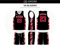 Black And White Throwback Jersey Va Blazers Black White Red Custom Basketball Uniform Jerseys Shorts In 2020 Basketball Uniforms Design Football Shirt Designs Basketball Uniforms