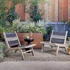 Wood Rope Outdoor Lounge Chair In 2021 Lounge Chair Outdoor Outdoor Chairs Outdoor Deck Furniture