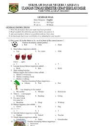 Soal bahasa inggris kelas 2 sd semester 1 2018. Soal Uts Bahasa Inggris Kelas 5 Pada Buku Aktive Learn