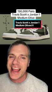 Travis Scott x Jordan 1 Medium Olive Sneakers Exclusive Release