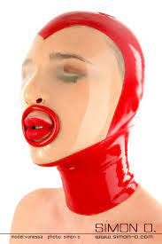 Blow Job Latex Hood - Face in transparent with Fellacio Ring