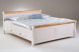 Weißes bettgestell online kaufen bei otto » große auswahl top service top marken ratenkauf & kauf auf rechnung möglich » jetzt bestellen! Massivholz Bett Mit Schubladen 160x200 Weiss Antik Kiefer Massiv Doppelbett Holz Ebay