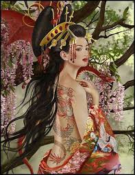 Japanese Art Love The Modern Take Geisha Art Japanese Art Fantasy Art