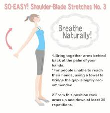 Of You Lean Firmly Into Your Hands Squeeze Your Shoulder Blades Down You Should Feel A Stretch At Shoulder Blade Stretch Shoulder Blades Shoulder Stretches