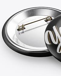 Personalize the button pin design easily through a smart object and change the background to any color. Two Button Pins Mockup In Stationery Mockups On Yellow Images Object Mockups