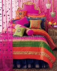 Bright And Pretty Quilt With A Big Pile Of Pretty Pillows Make For A Very Inviting Bedroom Indian Bedroom Home Decor Moroccan Bedroom