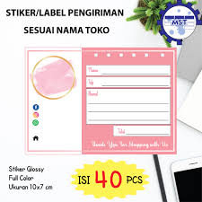 Untuk pemesanan bisa di tambahkan keterangan : Stiker Pengiriman Label Pengiriman Olshop Glossy Design Sesuai Nama Toko Lazada Indonesia