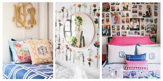 These wall hooks leave no sticky adhesive behind; The Best And Easy Girly Girl College Dorm Decor Ideas