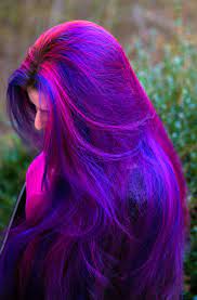 Temporary purple hair dye is perfect for women who want to indulge themselves in a foray into hair color without the huge commitment. Lovelydyedlocks Hair Styles Long Hair Styles Hair Color Crazy