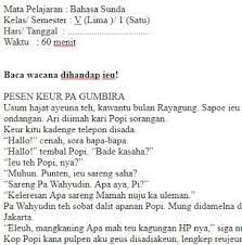Yang dulunya pas dikenal dengan istilah ulangan semester. Kunci Jawaban Bahasa Sunda Kelas 5 Angkoo