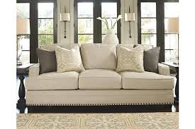 Attentive Dressmaker Details Give The Cloverfield Sofa Unmistakable Glamour Premium Ultraplush Cushio Ashley Furniture Living Room Ashley Furniture Sofas Sofa