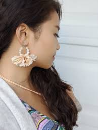 Flower Pearl Earrings, Clip