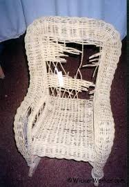 How To Repair A Child S Wicker Rocker Old Wicker Old Wicker Chairs Wicker Rocker