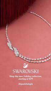 Nice Necklace White Rhodium Plated By Swarovski Cool Necklaces Swarvoski Necklace Popular Jewelry