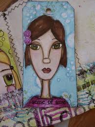 PaperArtsy: Face: Month 3 {with Eclectica³ Darcy and Sara Stamps by Clare  Lloyd}