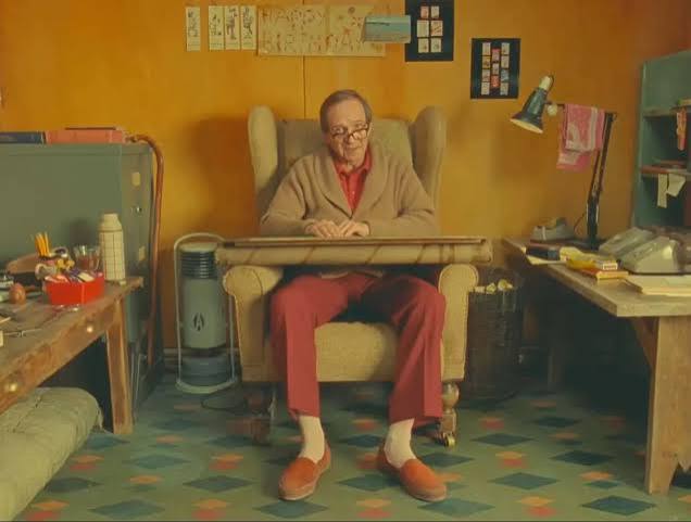 This frame in The Wonderful Story of Henry Sugar (2023), is inspired by a  real life photograph of Roald Dahl, who wrote the original story. :  r/MovieDetails