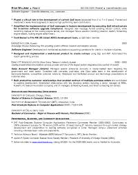 sample resume for a senior software